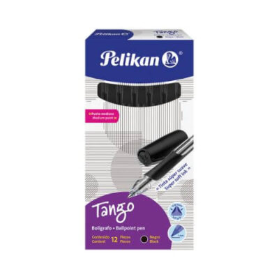 Bolígrafo mediano pelikan tango grip 12 unidades negro