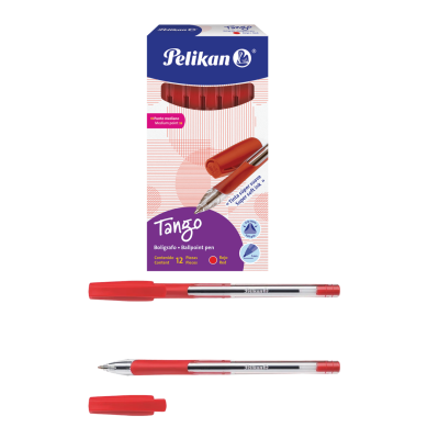 Bolígrafo mediano pelikan tango grip 12 unidades rojo