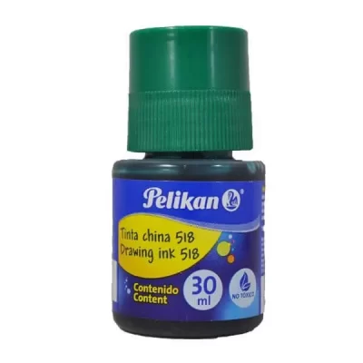 TINTA CHINA PELIKAN 518 VERDE OBSCURO 30 ML [F/200] oferta