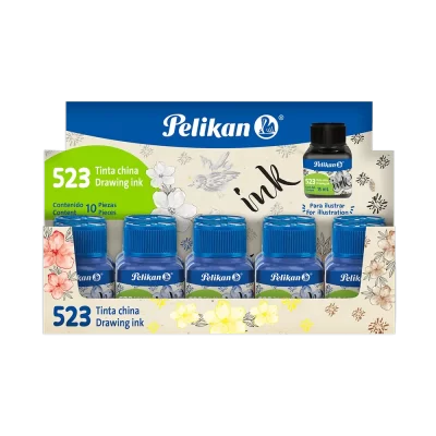 TINTA CHINA PELIKAN 523 AZUL 15ML 849 [F/200]