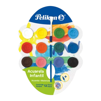 ACUARELA PELIKAN INFANTIL PALETA DE CARTON 12C 413 [F/100]