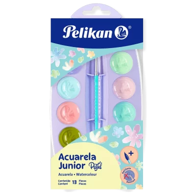 ACUARELA PELIKAN JUNIOR 12C PASTEL CAJA PLASTICA 345 [F/50]