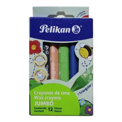 Crayon de cera jumbo pelikan triangular 12 colores