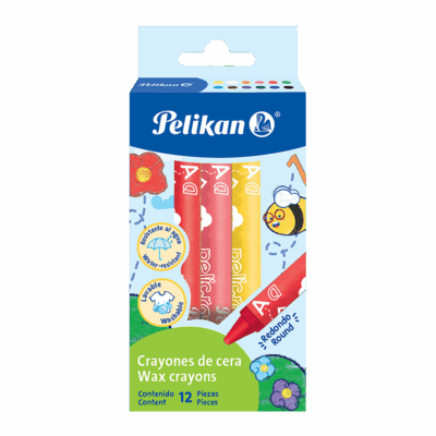 Crayon de cera regular pelikan redondo 12 colores