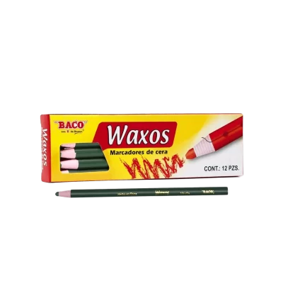 CRAYON CON PITA BACO WAXO VERDE C/12