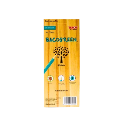 LAPIZ ECO BACO HEXAGONAL VERDE C/10 - Imagen 2