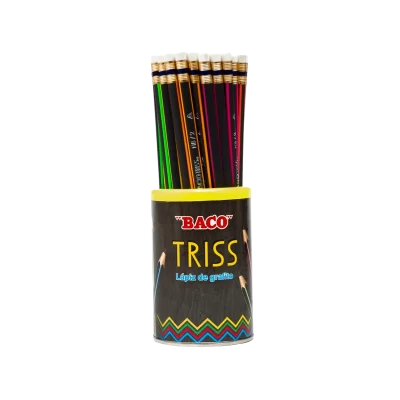 LAPIZ ECO BACOTRISS TRIANGULAR BOTE DE 50 UNIDADES COLORES SURTIDOS
