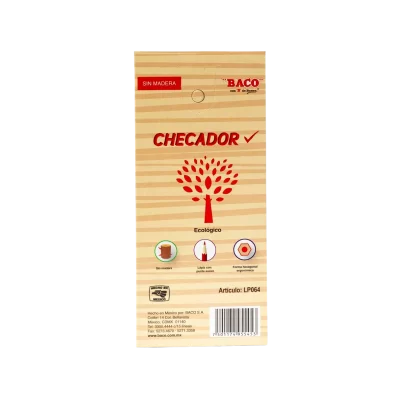 LAPIZ ECO CHEQUEADOR BACO HEXAGONAL ROJO C/10 - Imagen 2