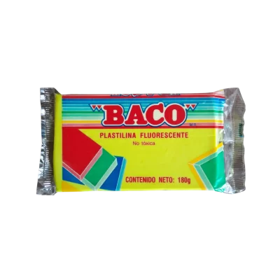Plasticina baco maqueta 180 gramos amarillo fluorescente