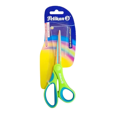 Tijera escolar pelikan fancy decorada ergonómica 7 pulgadas tarjeta caja con 12 unidades