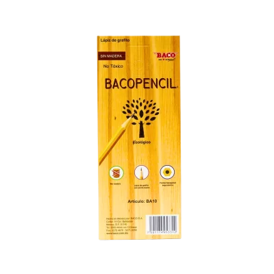 LAPIZ ECO BACO HEXAGONAL AMARILLO C/10 - Imagen 2