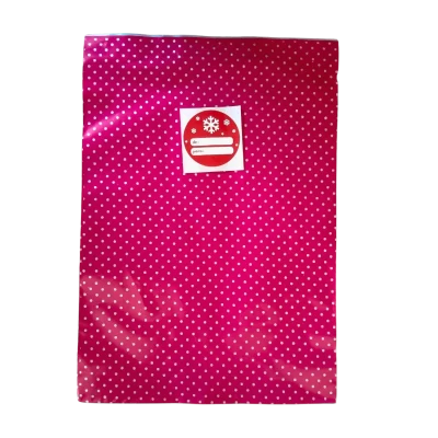 Bolsa todo en uno fucsia y puntos plata paquete de 12 unidades