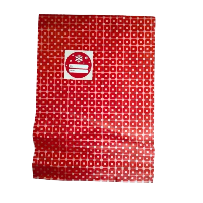 Bolsa todo en uno rojo y cuadros plata paquete de 12 unidades