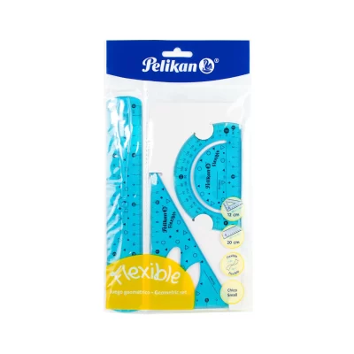 Estuche Geométrico pelikan flexible 3 piezas pequeño unidad - Imagen 2