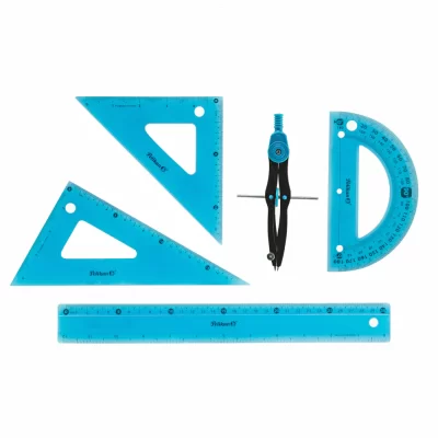 Estuche Geométrico pelikan flexible 5 piezas grande - Imagen 2