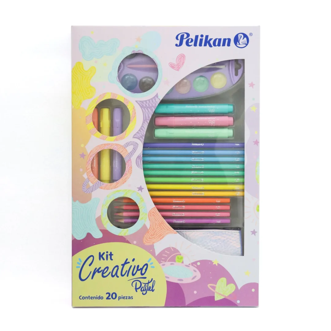 KIT CREATIVO PELIKAN EDICION PASTEL 20 PZAS