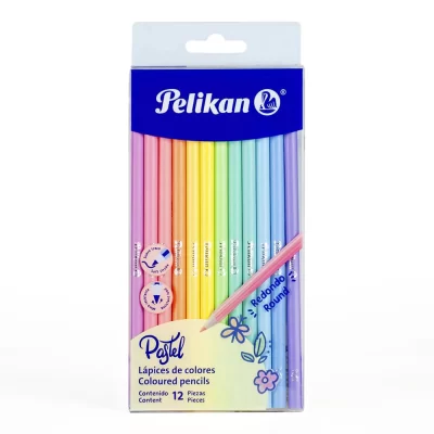 Crayón de madera edición pastel largos pelikan caja 12 colores