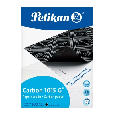 Papel carbón pelikan 1015 carta negro carpeta de 100 hojas