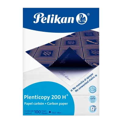 Papel carbón pelikan 200 carta azul carpeta de 100 hojas