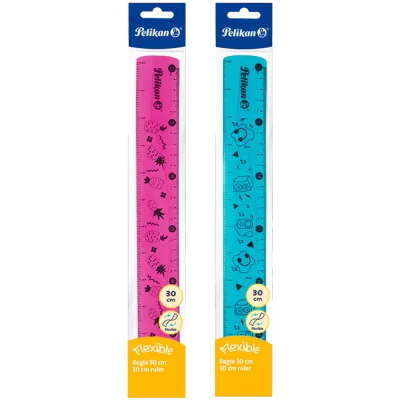 Regla plástica flexible pelikan 30 centímetros