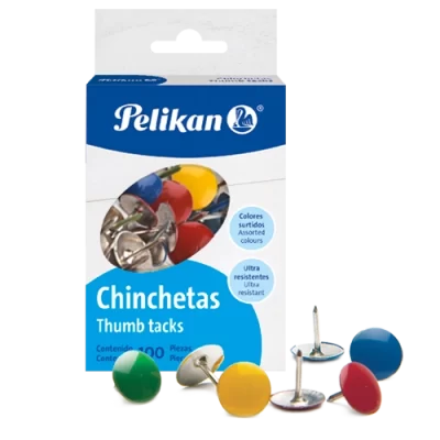 Tachuela pelikan chinche c/100 colores surtidos