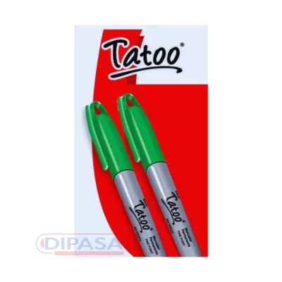 Marcador Permanente tatoo baco c/10  verde fino