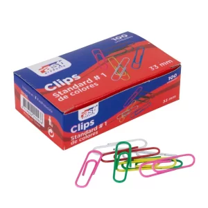 CLIPS STANDARD FAST COLORES 33MM C/100