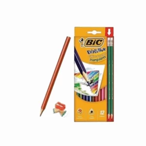 CRAYON BIC EVOLUTION TRIANGULAR 12 LARGO + 2 LAPIZ