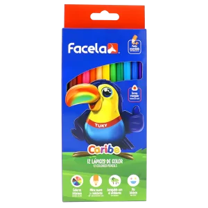 CRAYON DE MADERA FACELA TRIANG. 12C L. ACUARELABLE