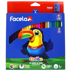 CRAYON DE MADERA FACELA TRIANG. 24C L. ACUARELABLE