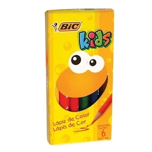 CRAYON DE MADERA JUMBO BIC KIDS HEXAGONAL 6/COL
