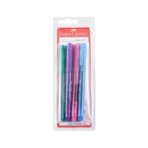 MARCADOR PERMANENTE FABER CASTELL 499 ICE PTA.F B/4