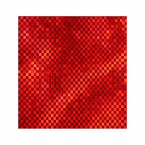 CARTULINA HOLOGRAFICA CUADROS ROJO