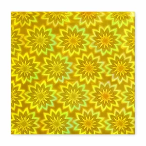 CARTULINA HOLOGRAFICA FLORES DORADO