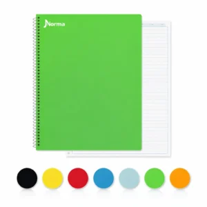 CUADERNO U NORMA ESPIRAL MONOCOLOR 100H