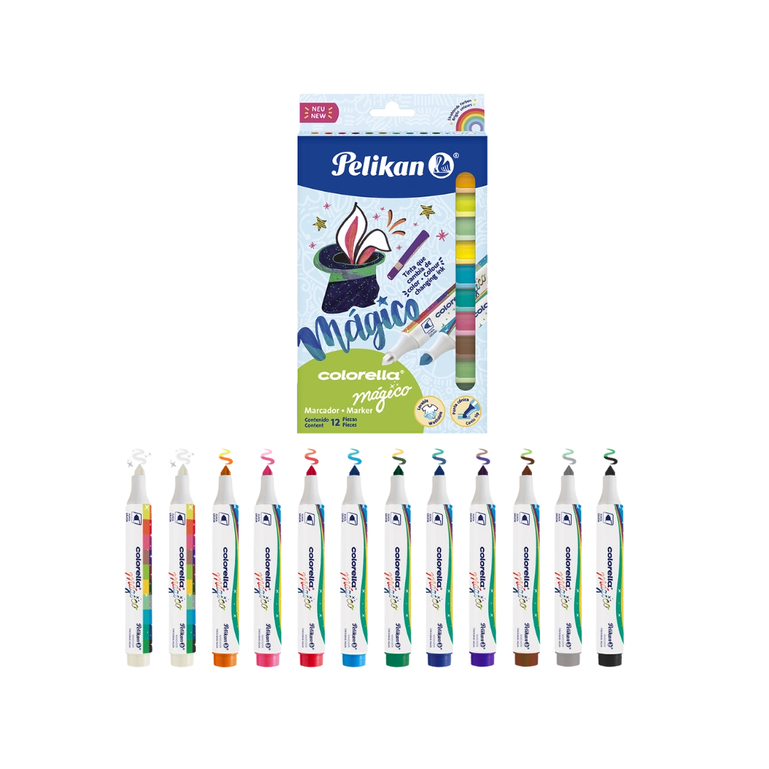 MARCADOR COLORELLA PELIKAN MAGICO SET 12 COLORES