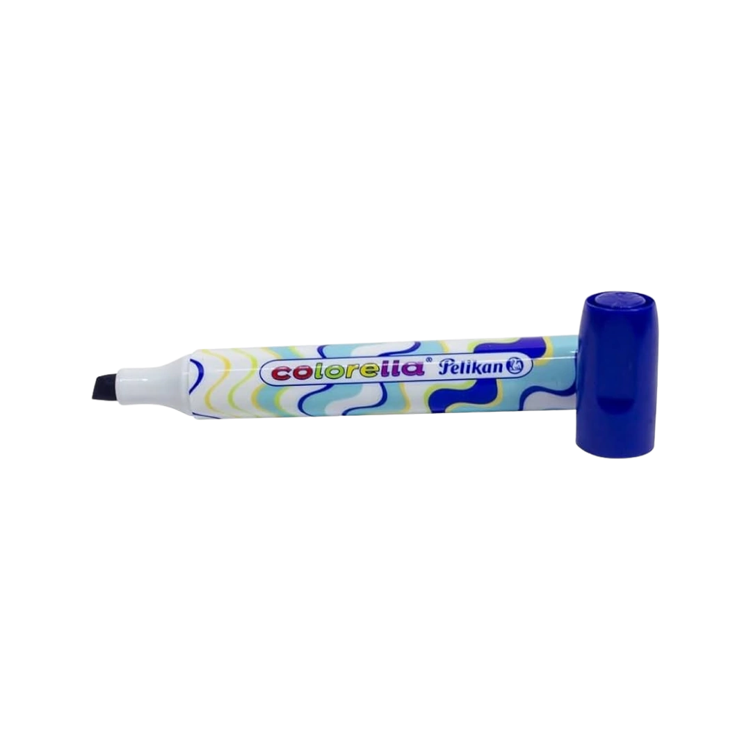 MARCADOR COLORELLA PELIKAN TRIANGULAR AZUL PUNTA BISELADA C-10