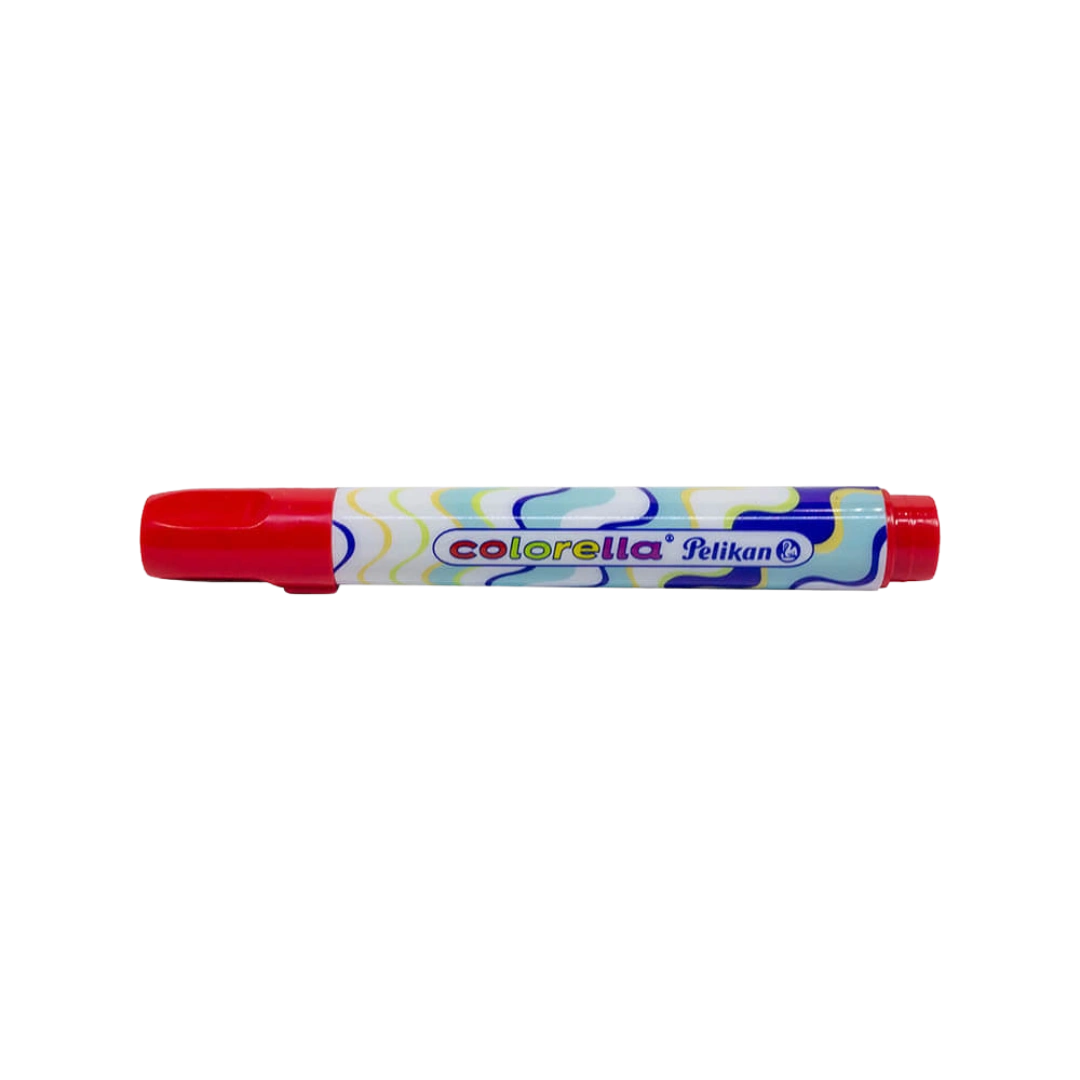 MARCADOR COLORELLA PELIKAN TRIANGULAR ROJO PUNTA BISELADA C-10