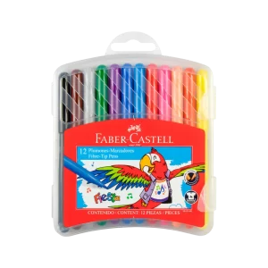 MARCADOR ESCOLAR FABER CASTELL FIESTA ESTUCHE 12 COLORES
