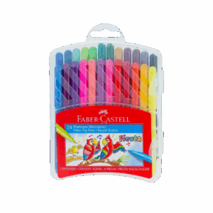 MARCADOR ESCOLAR FABER CASTELL FIESTA ESTUCHE 24 COLORES
