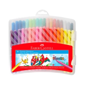 MARCADOR ESCOLAR FABER CASTELL FIESTA ESTUCHE 36 COLORES