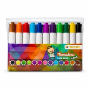 MARCADOR JUMBO DIVERS EST-12 COLORES REDONDO