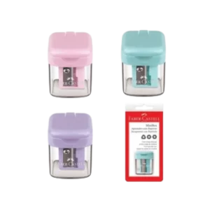 SACAPUNTAS CON DEPOSITO FABER CASTELL COLOR PASTEL