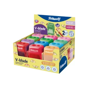 SACAPUNTAS PELIKAN DOBLE Y DEPOSITO V-BLADE C-12