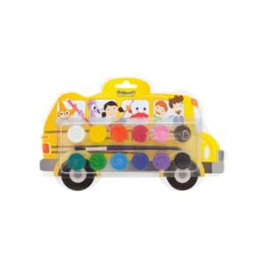 ACUARELA PELIKAN ESCOLAR BUS PALETA DE CARTON 12 COLORES