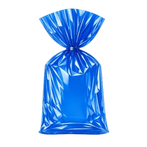 BOLSA CELOFAN GRANDE PADI LISA AZUL P/25