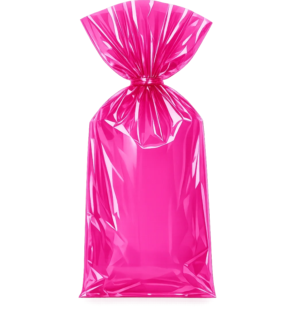 BOLSA CELOFAN PADI LISA FUCSIA P/25