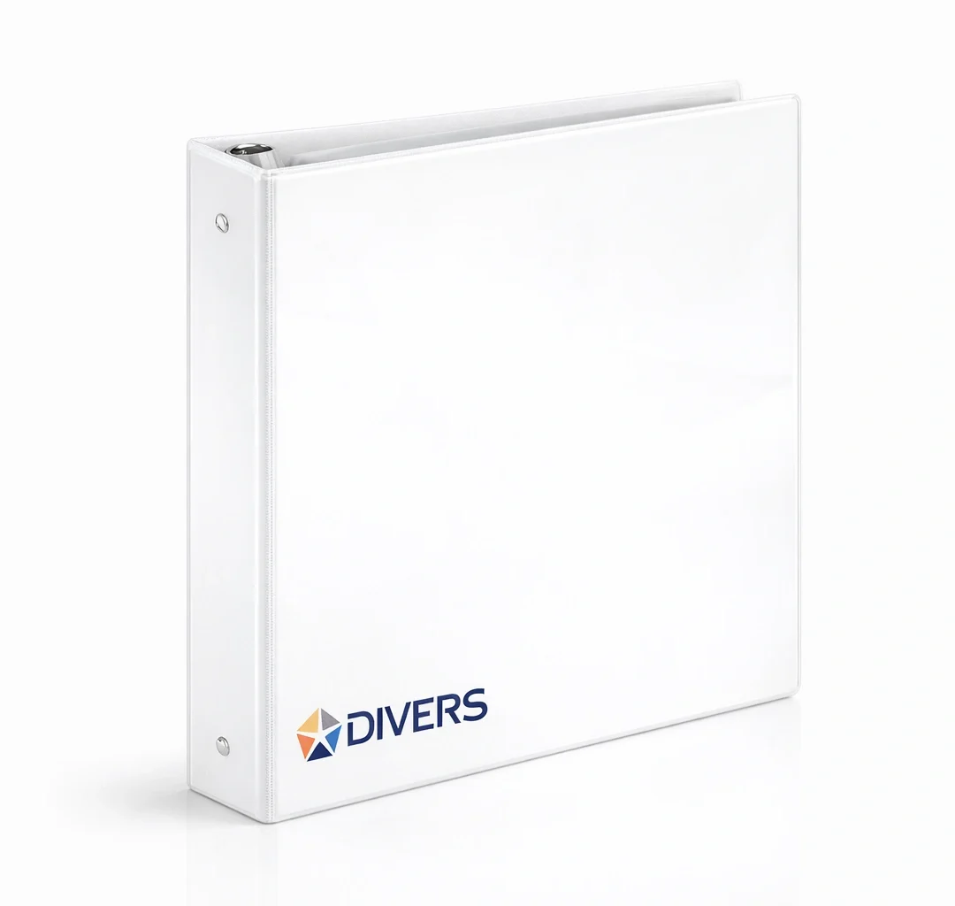 CARTAPACIO DIVERS CARTA 2 PULGADAS BLANCO CON FUNDA