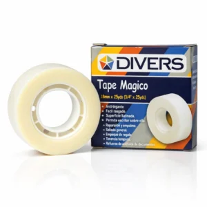 CINTA MAGIC TAPE DIVERS KL 3/4X25Y EN CAJA