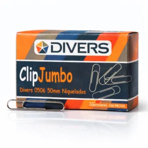 CLIPS JUMBO DIVERS J MF0506-50 NIQUELADO CAJA 100